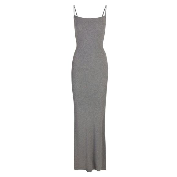 NWT Skims Long Slip Lounge Tank Dress Heather Gray S - Picture 2 of 4